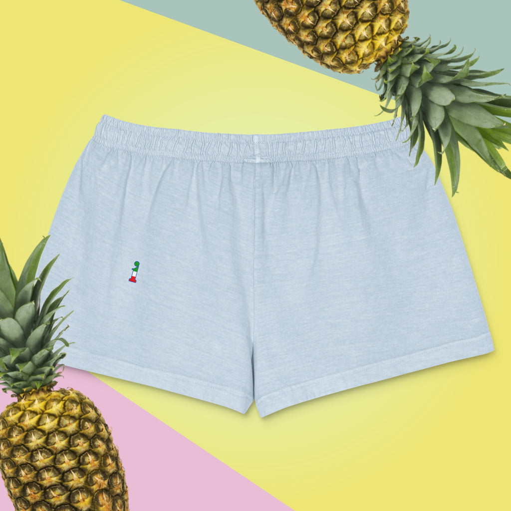 Bum-Bum Foemina Shorts La Italia™ celestial - back | very light blue women's shorts La Italia™ logo | italian beachwear premium | La Italia
