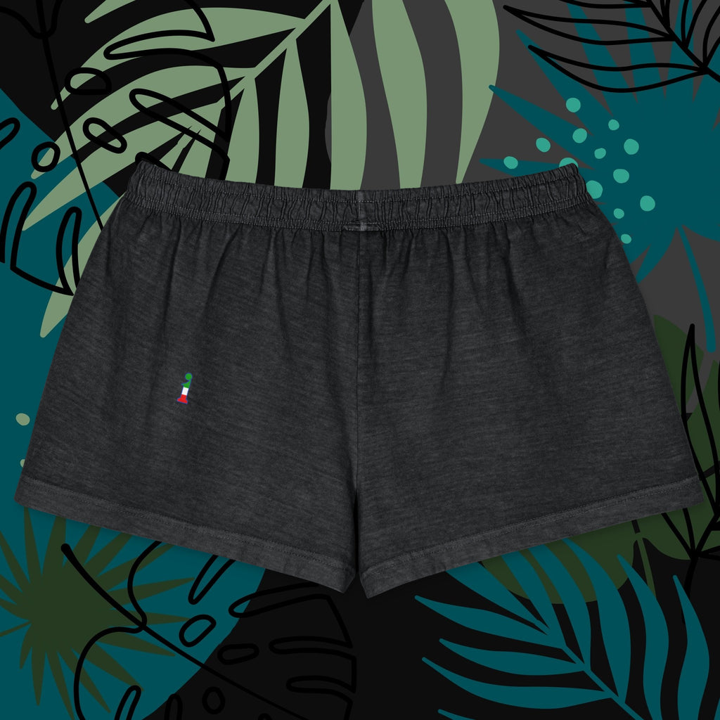 Bum-Bum Foemina Shorts La Italia™ negrito - back | denim effect black tint women's shorts rear view | italian premium fashion | La Italia

