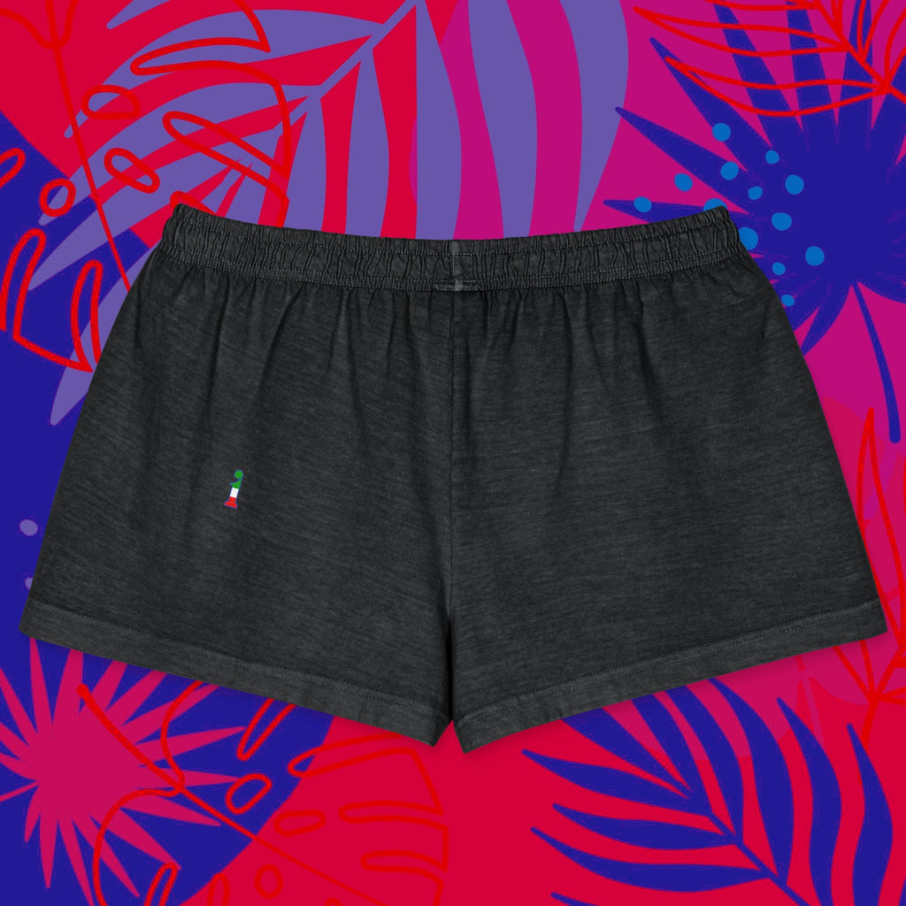 Bum-Bum Foemina Shorts La Italia™ negrito - back | denim effect black tint women's premium shorts | La Italia™ italian fashion | La Italia
