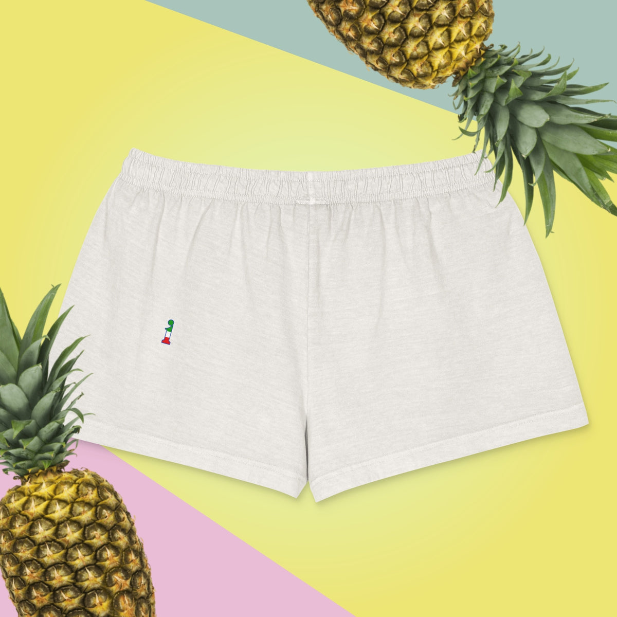 Bum-Bum Foemina Shorts La Italia™ blanquito - back logo detail | women's shorts La Italia™ durable printed logo | italian beachwear | La Italia
