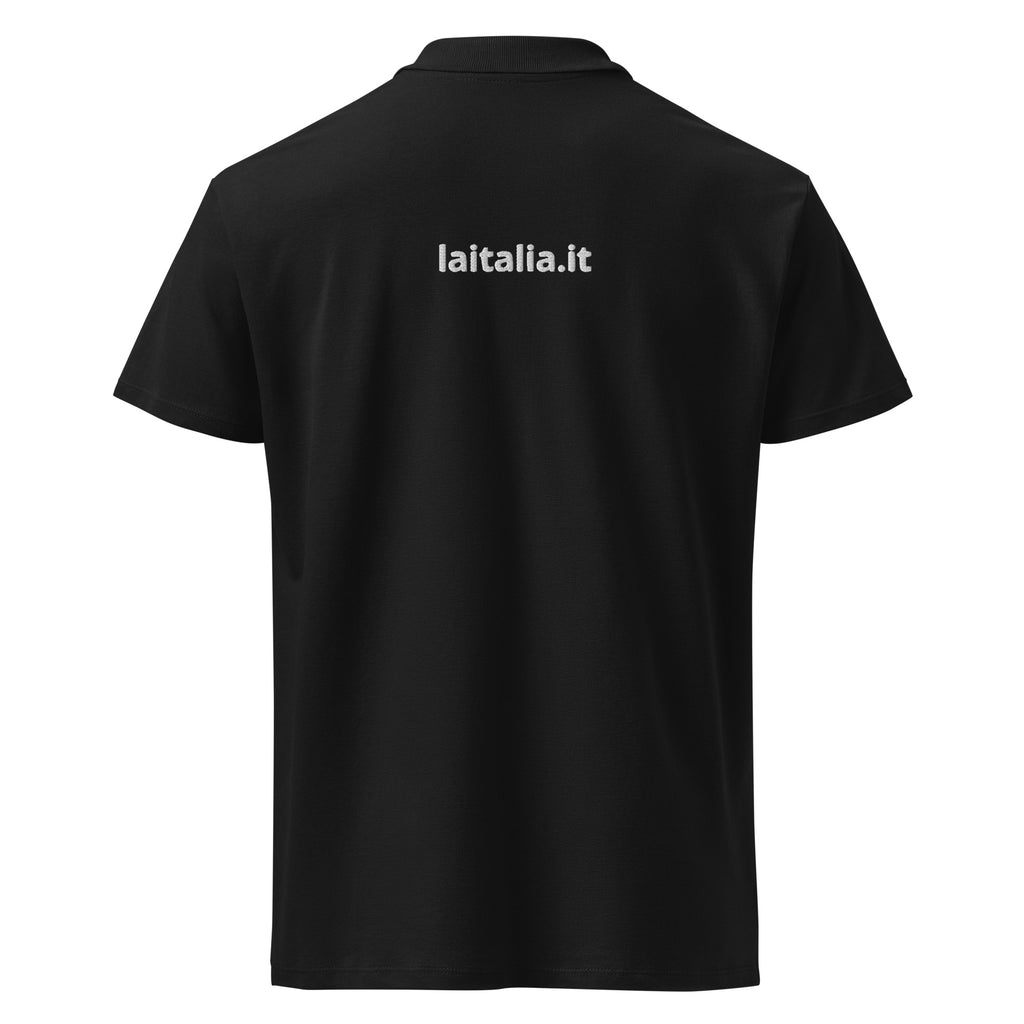 Polo La Italia™ Nero - back | italian premium polo shirt black | Wear Your Best Version | La Italia
