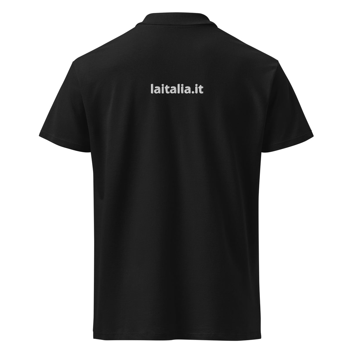 Polo La Italia™ Nero - back | italian premium polo shirt black | Wear Your Best Version | La Italia
