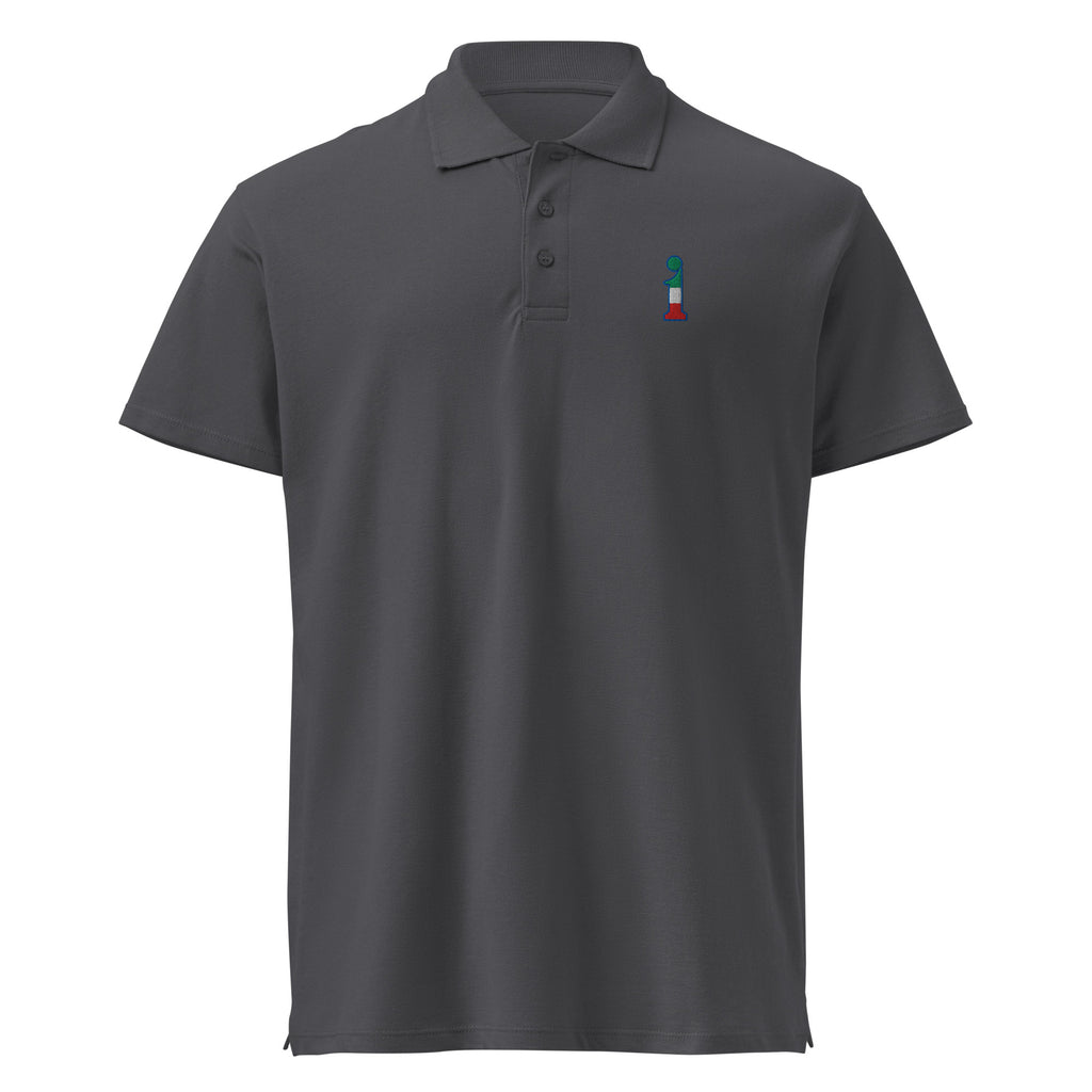 Polo La Italia™ Grigio Scuro - fronte | polo italiana premium unisex grigio scuro | Wear Your Best Version | La Italia
