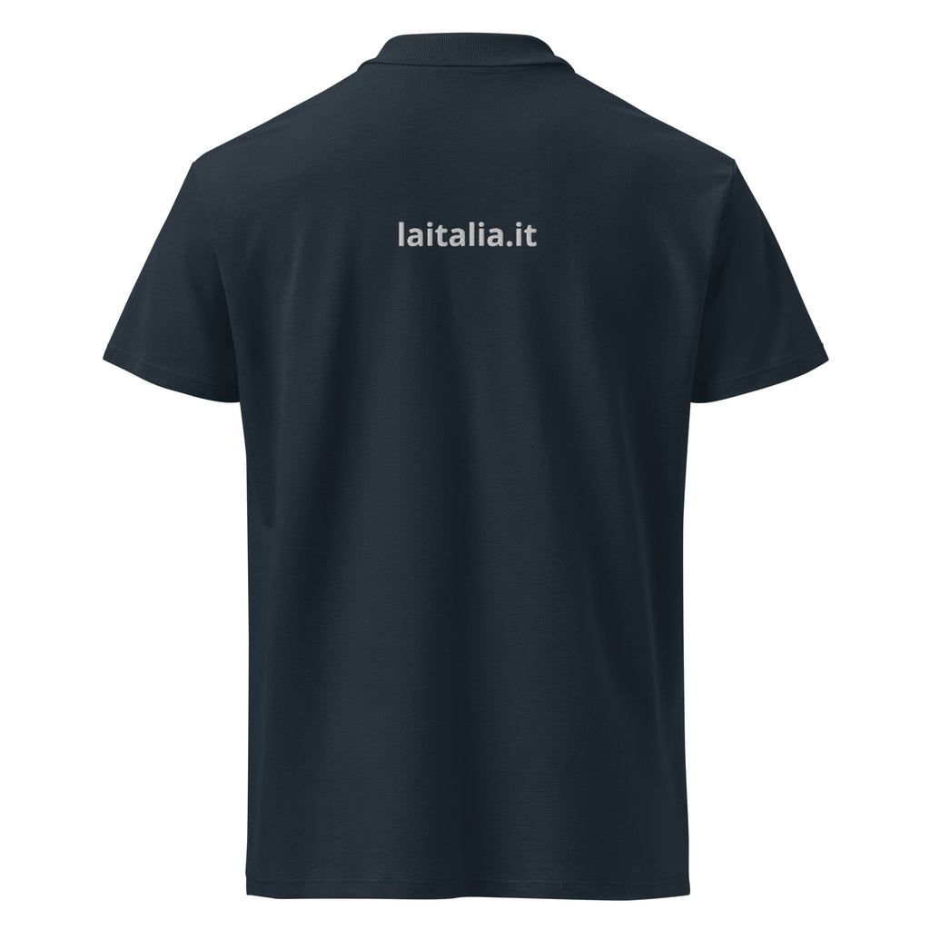 Polo La Italia™ Navy - back | italian premium polo shirt navy | Wear Your Best Version | La Italia
