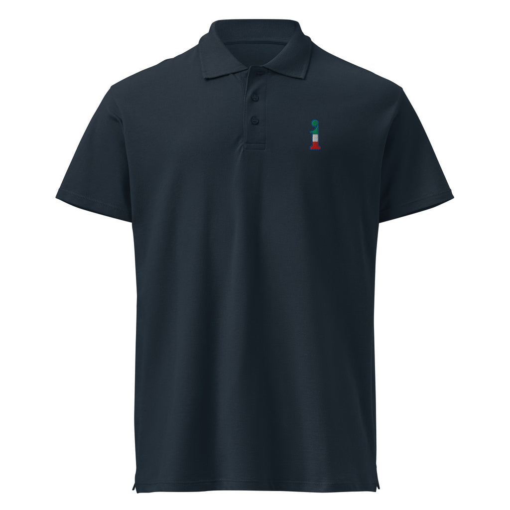 Polo La Italia™ Navy - fronte | polo italiana premium unisex navy | Wear Your Best Version | La Italia
