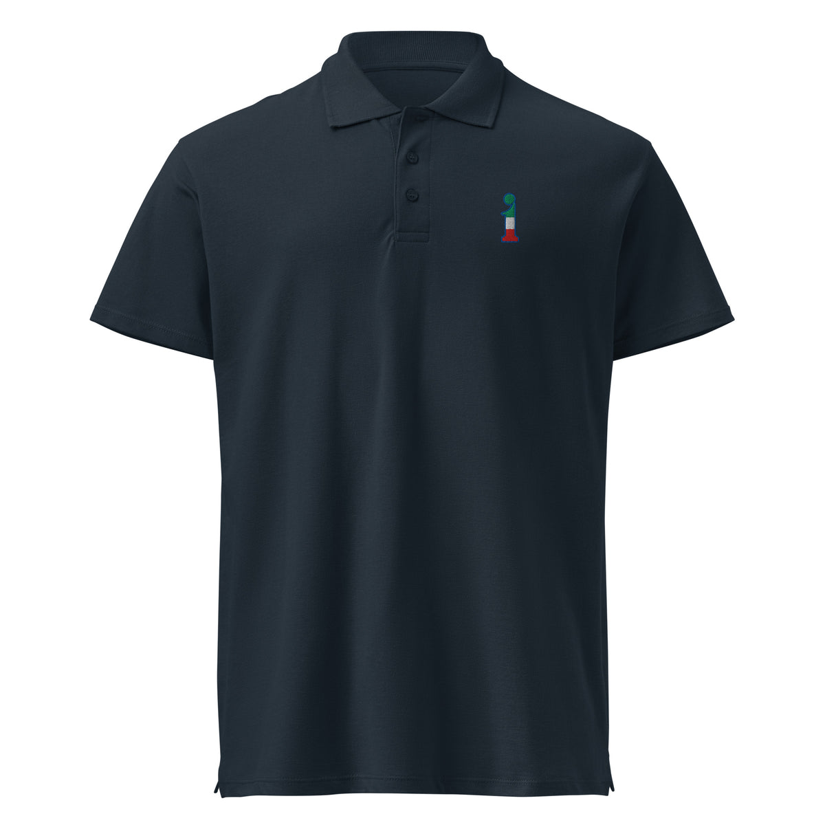 Polo La Italia™ Navy - fronte | polo italiana premium unisex navy | Wear Your Best Version | La Italia
