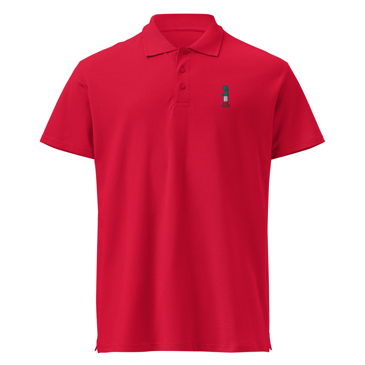 Polo La Italia™ Rosso - fronte | polo italiana premium unisex rosso | Wear Your Best Version | La Italia
