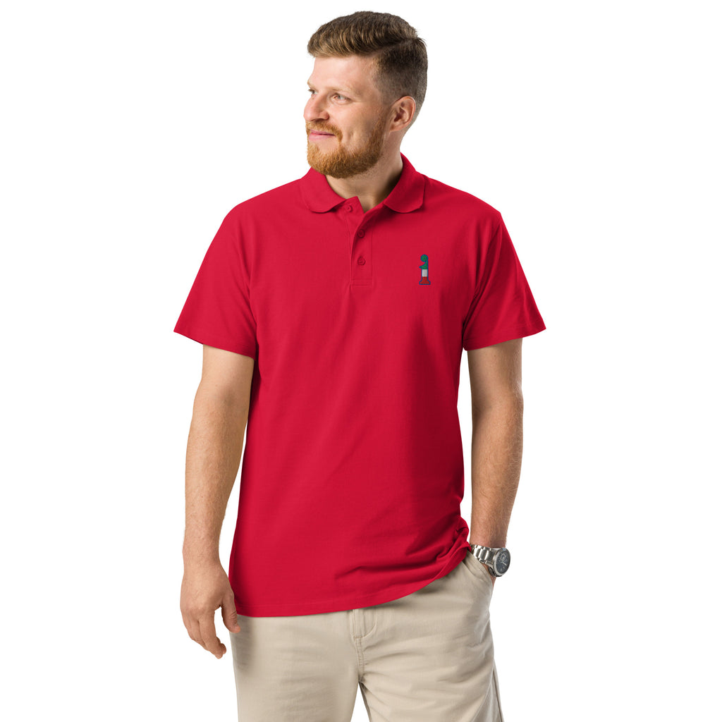 Polo La Italia™ Rosso - fronte uomo | polo italiana premium unisex rosso | moda italiana | La Italia
