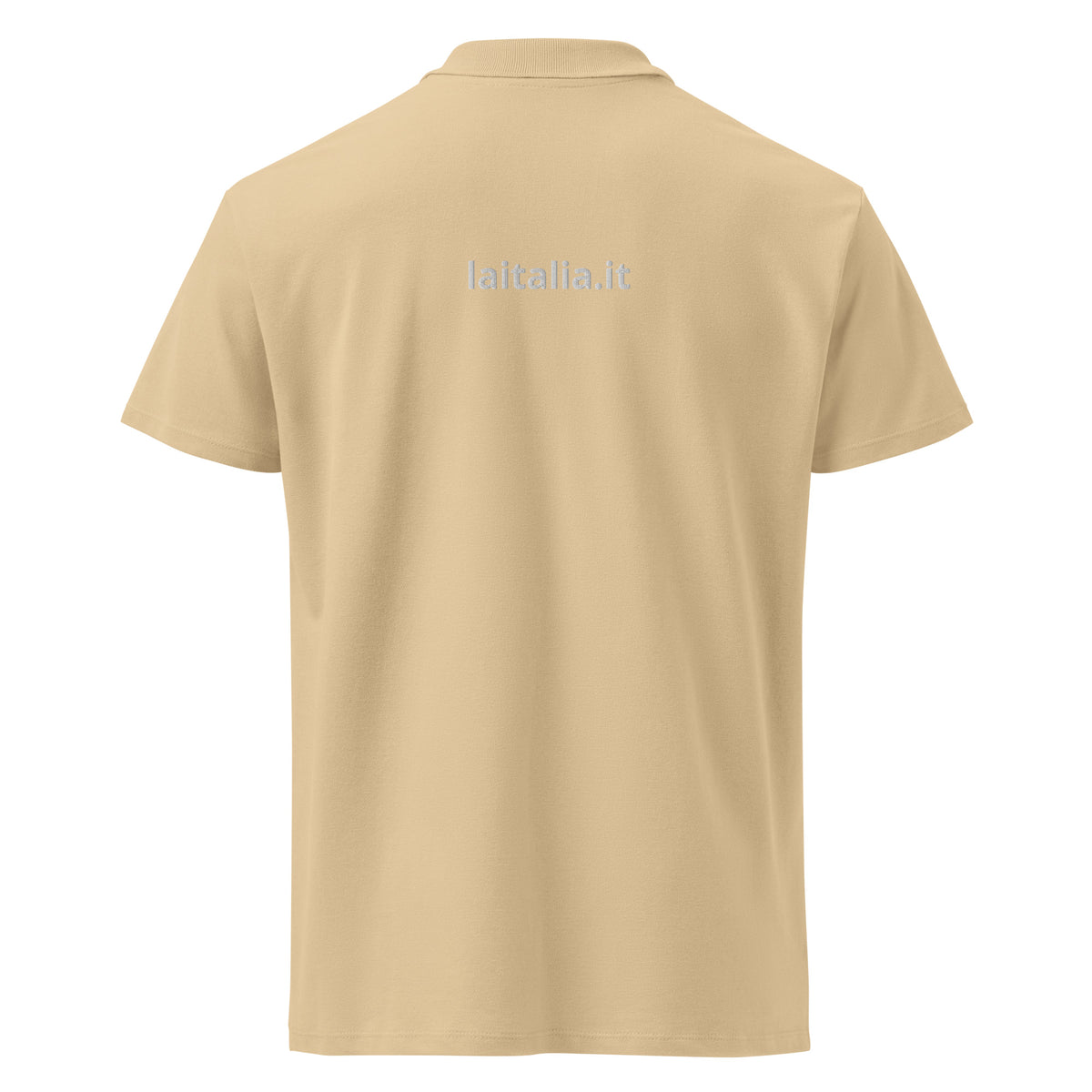 Polo La Italia™ Sabbia - back | italian premium polo shirt sand | Wear Your Best Version | La Italia
