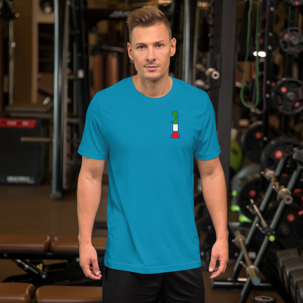 T-Shirt La Italia™ Big Logo Acqua - fronte uomo | italian premium t-shirt acqua men | La Italia
