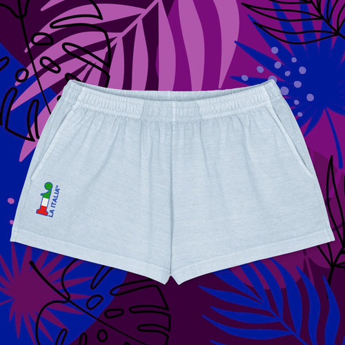 Bum-Bum Foemina Shorts La Italia™ celestial - fronte | shorts femminili premium azzurro chiarissimo beachwear | shorts donna italiana celeste | La Italia

