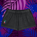 Bum-Bum Foemina Shorts La Italia™ negrito - fronte | shorts femminili premium tintura effetto denim | shorts donna qualità e design italiani | La Italia
