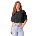 Holy Pancino Cropped Tee La Italia™ negrito, seconda vista frontale | cropped tee femminile dalla vestibilità boxy | La Italia
